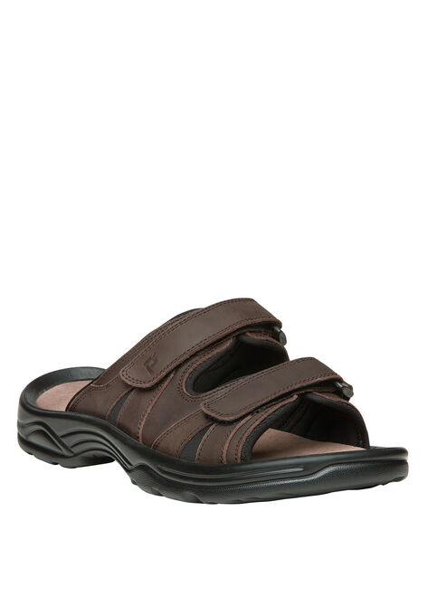 Men's Vero Slide Sandals, BROWN, hi-res image number null