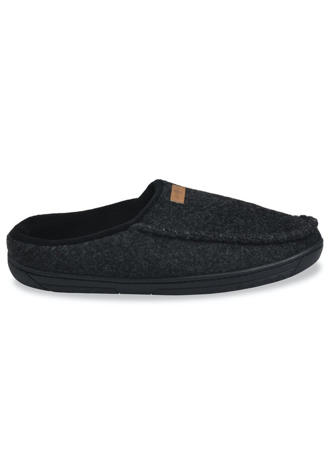 Mens Faux Wool Clog Slipper With Velour Lining Slippers, , alternate image number 3