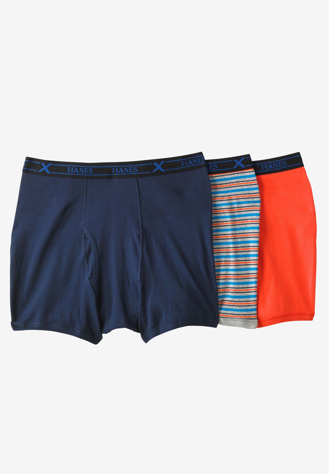 Hanes&reg; FreshIQ&reg; X-Temp&reg; ComfortCool&reg; Boxer Briefs 3-Pack, ORANGE NAVY MULTI, hi-res image number 0