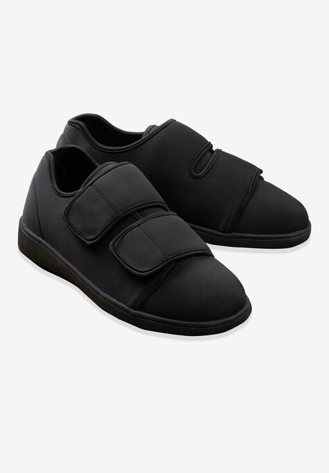 Extra Wide Antimicrobial Walking Shoe, BLACK, hi-res image number null