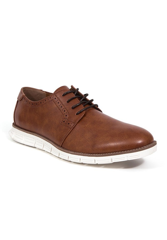 Deer Stags® Aiden Classic Lace-up Wingtip Hybrid Sneaker Oxford Shoes, DARK LUGGAGE, hi-res image number null