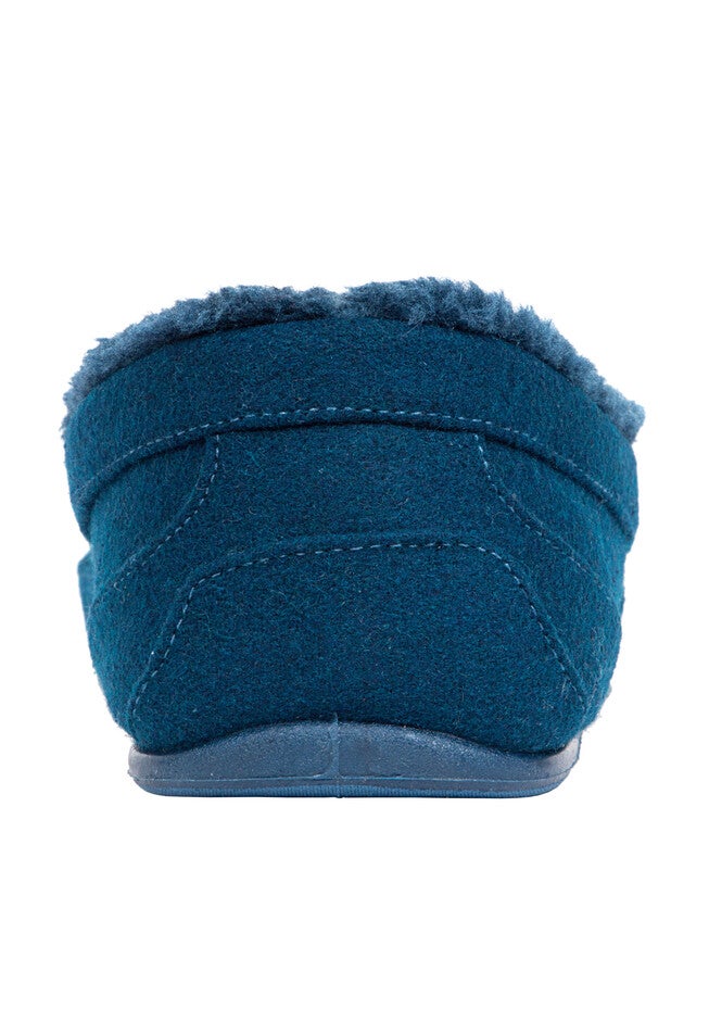 Spun Wool Moccasin Slippers, , on-hover image number null