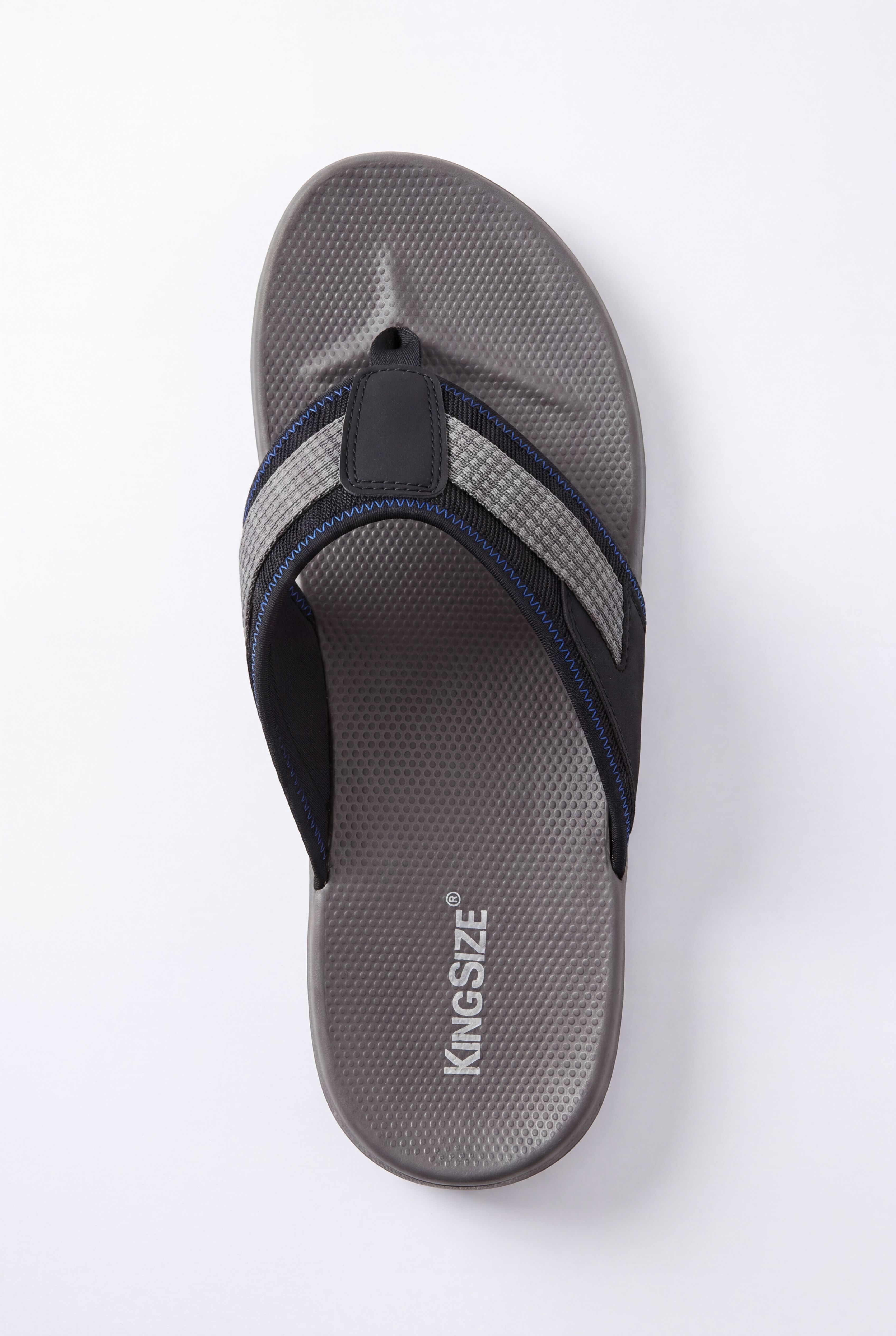 Big and Tall Canvas Flip Flop from KingSize, BLACK, alternate image number 3