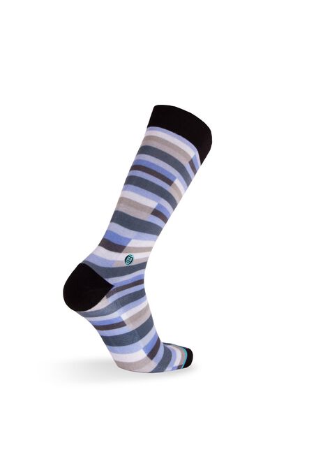 The Blue Cary (Blue Broken Lines) Socks, , alternate image number null
