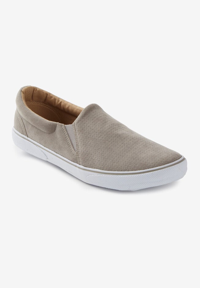 Perforated Slip-On, GREY, hi-res image number null