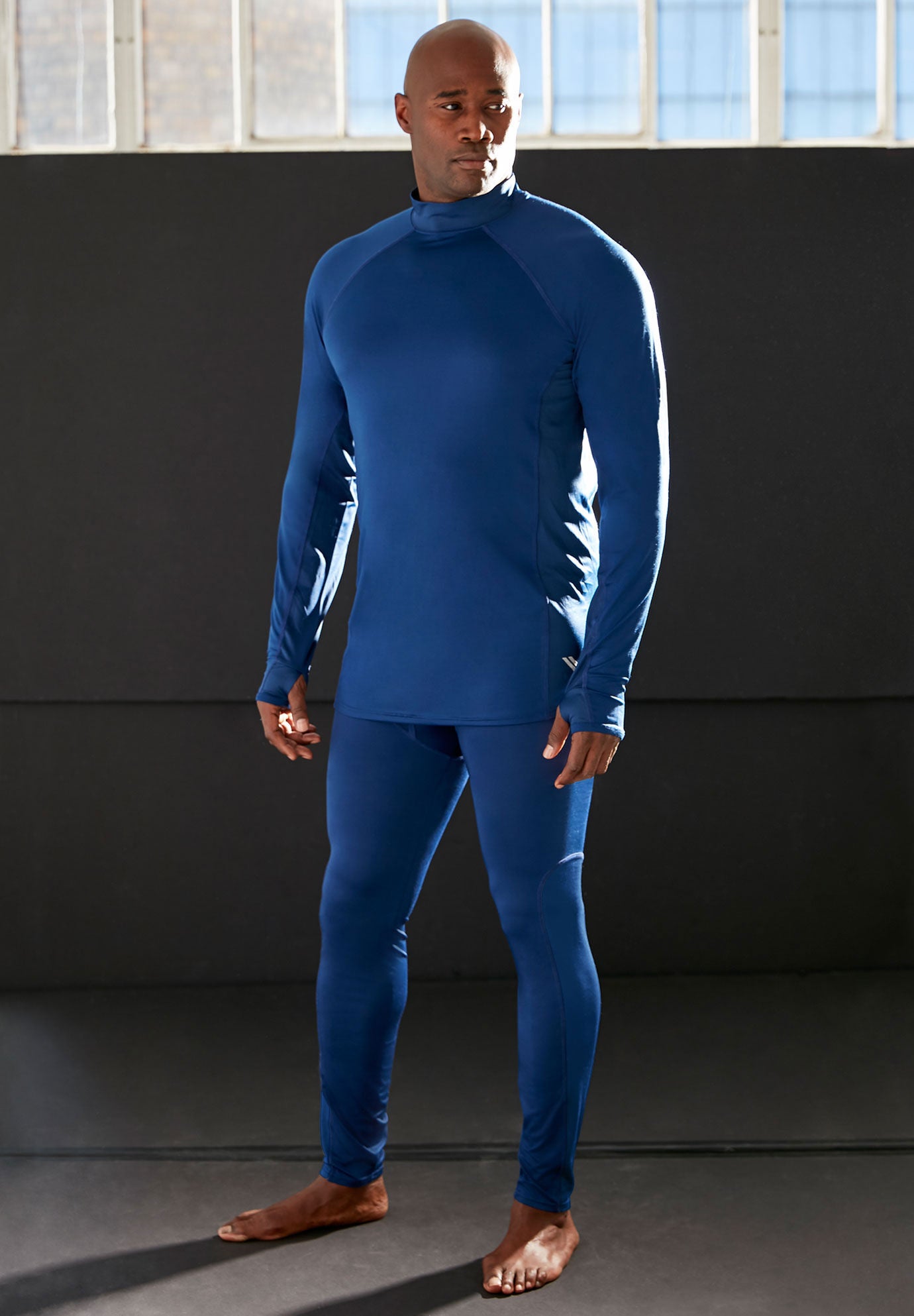 Mock Neck Base Layer Shirt by KS Sport&trade;, , alternate image number 2