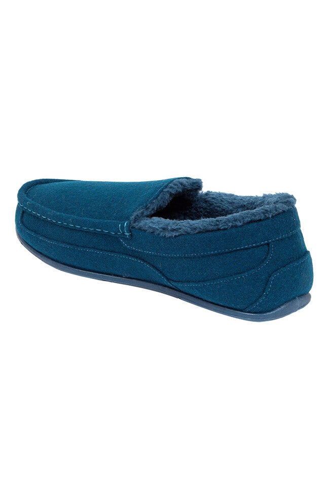 Spun Wool Moccasin Slippers, , alternate image number null