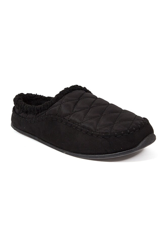 Alma Quilted Indoor/Outdoor Slippers, BLACK, hi-res image number 0