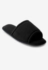 Fleece lined slide slipper, BLACK, hi-res image number 0