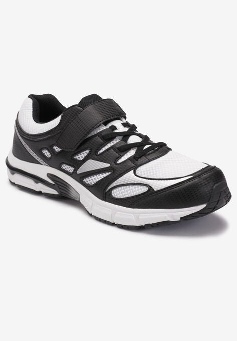KingSize No-Tie Sneakers, JET BLACK WHITE, hi-res image number null