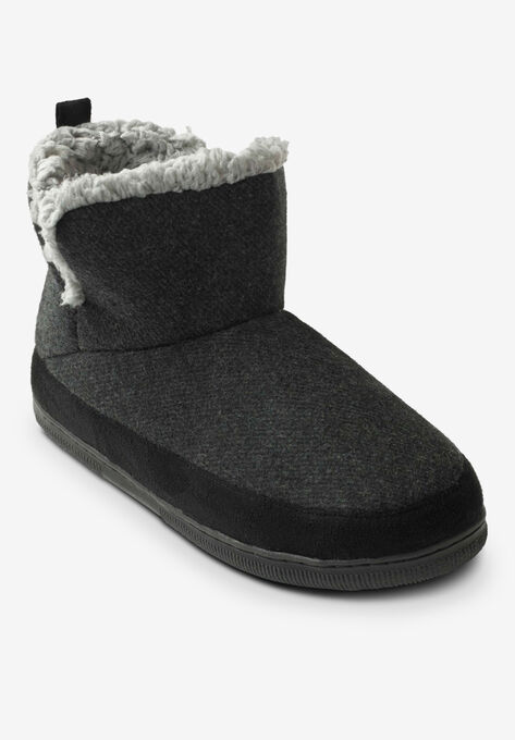 Sherpa Lined Comfort Slipper Boot, BLACK, hi-res image number null