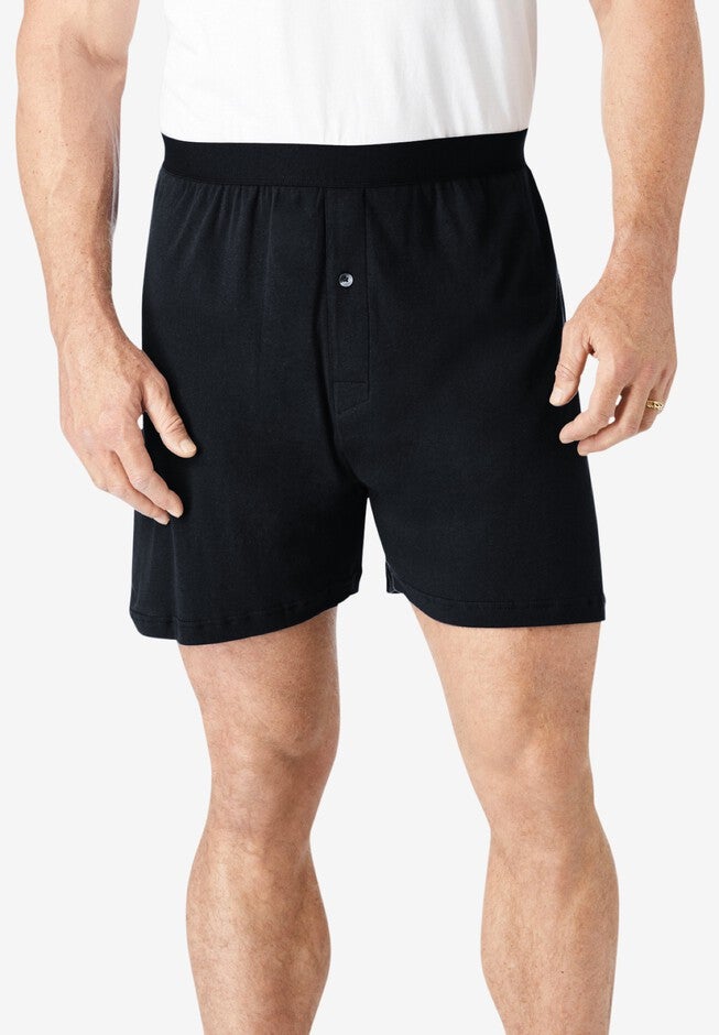 Cotton Boxers, 10-PK, BLACK, alternate image number null