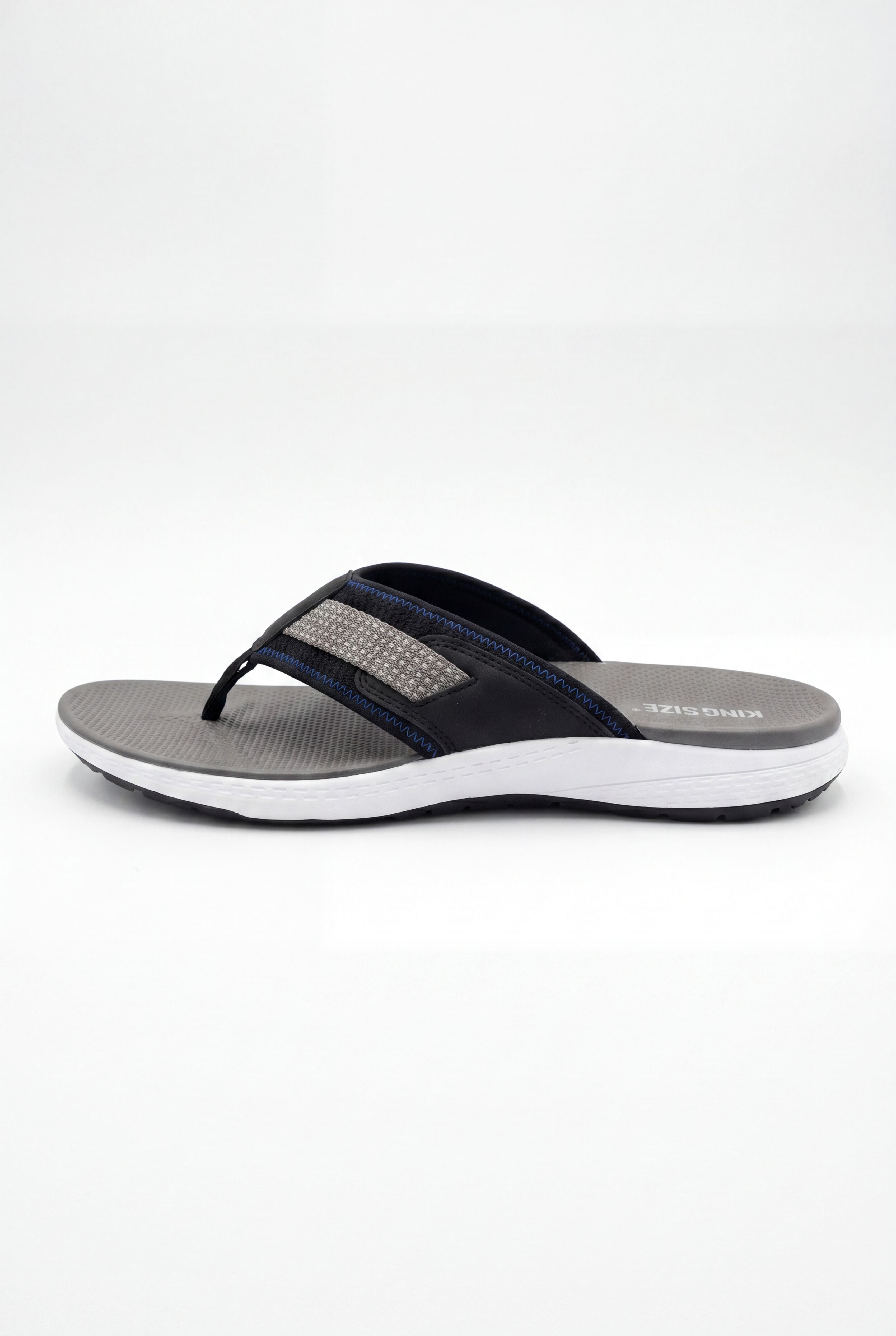 Big and Tall Canvas Flip Flop from KingSize, BLACK, alternate image number 4
