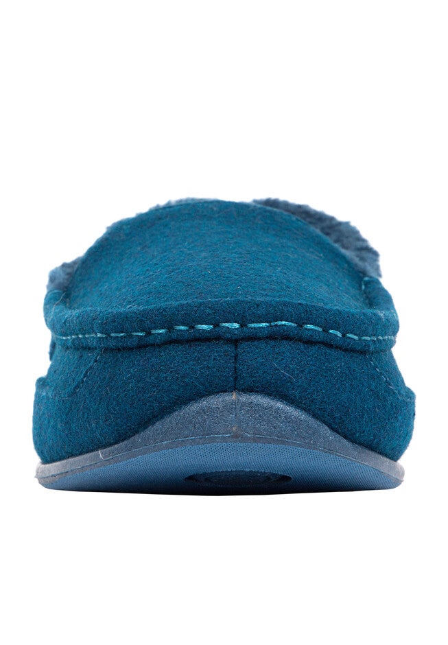 Spun Wool Moccasin Slippers, , alternate image number null