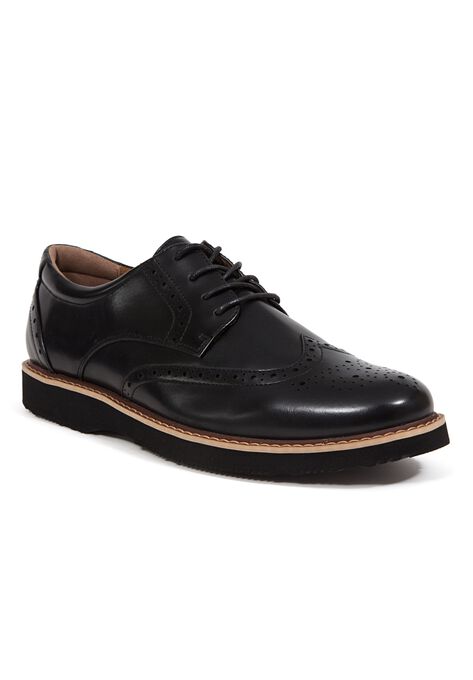 Deer Stags® Walkmaster Wingtip Oxford Shoes with S.U.P.R.O 2.0 Memory Foam, BLACK, hi-res image number null