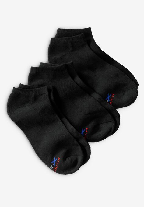 Hanes® X-Temp® No-Show Socks 6-Pack, BLACK, hi-res image number null