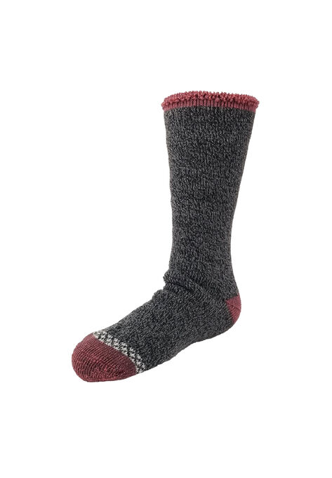 Mens Solid Color Thermal Sock 2.7 Tog Thermal Sock, BLACK, hi-res image number null