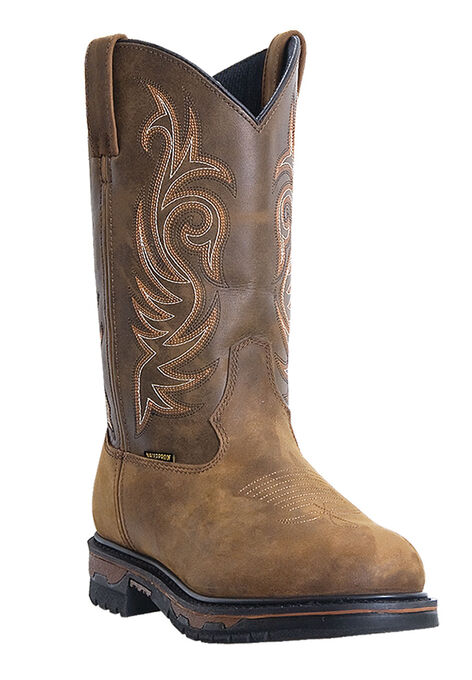 Laredo 11" Contrast Stitch Wellington Boots, TAN, hi-res image number null