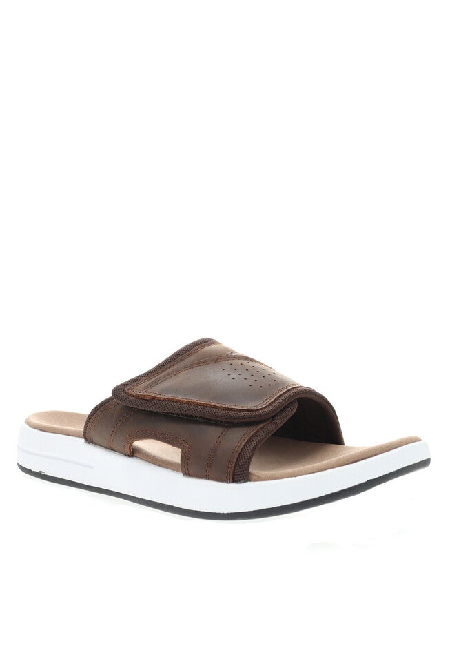 Propet Emerson Men'S Slide Sandals Shoes, BROWN, hi-res image number 0