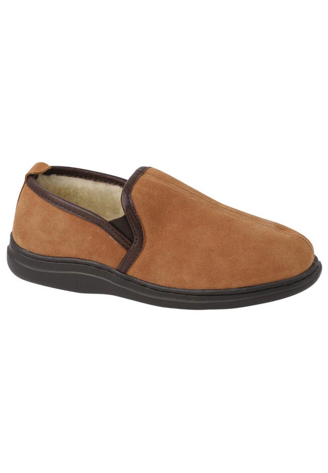 L. B. Evans Klondike Suede Romeo Slipper, SADDLE SUEDE, hi-res image number 0