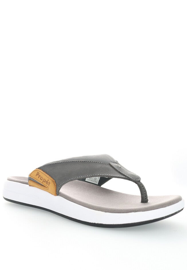Propet Easton Men's Thong Sandals, GREY, hi-res image number 0