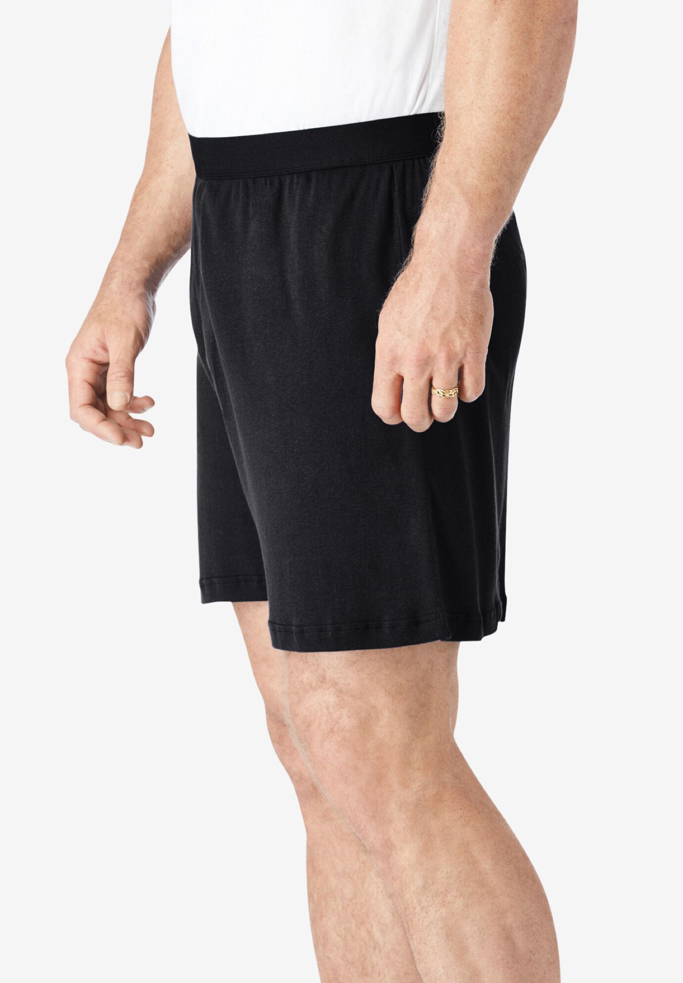 Cotton Boxers, 10-PK, BLACK, alternate image number 2