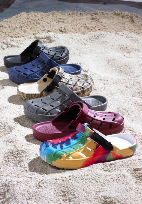 Extra Wide Adjustable Strap Rubber Clog, , on-hover image number null