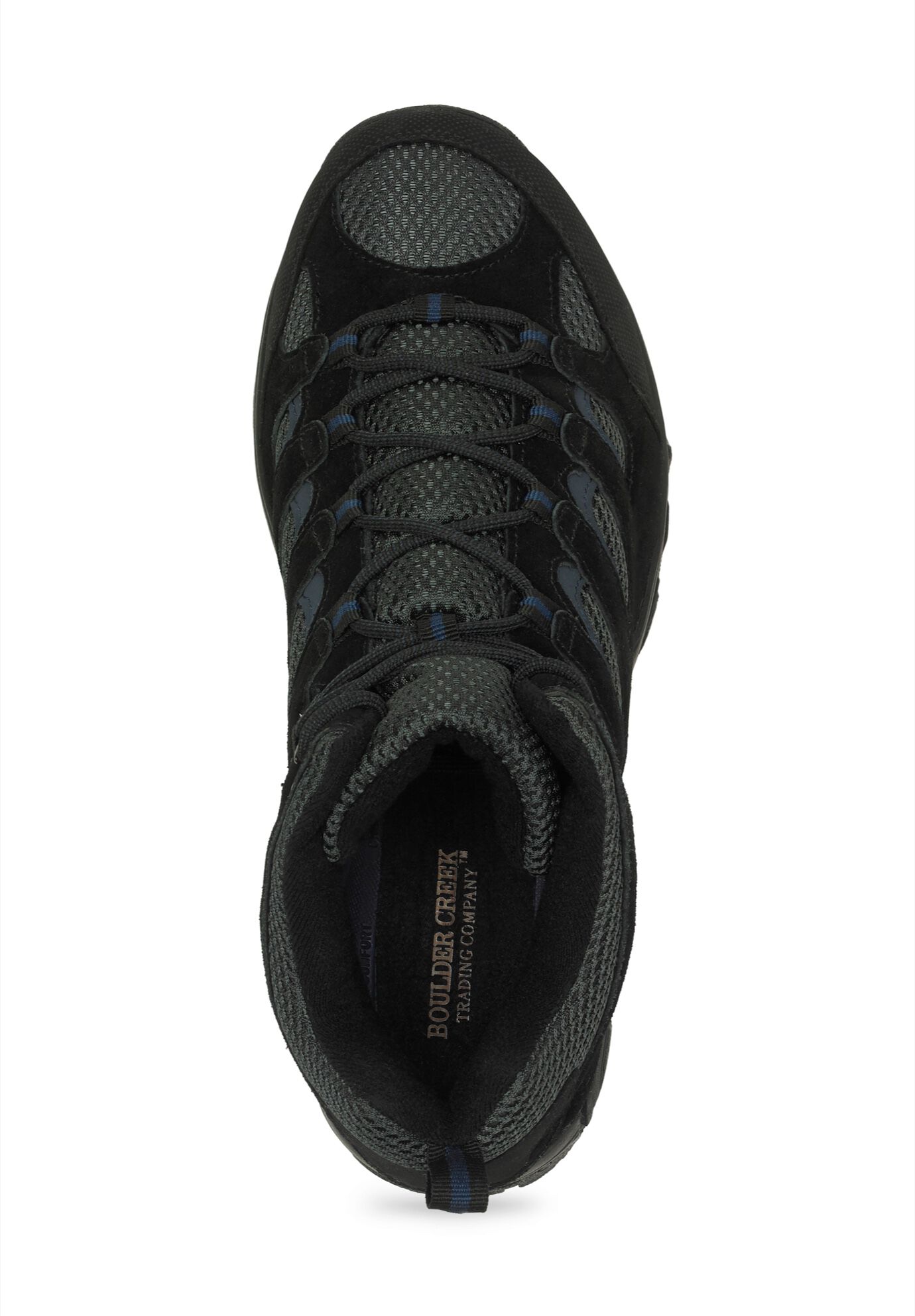 Lace-Up Hiking Boots, BLACK SUEDE, alternate image number 4