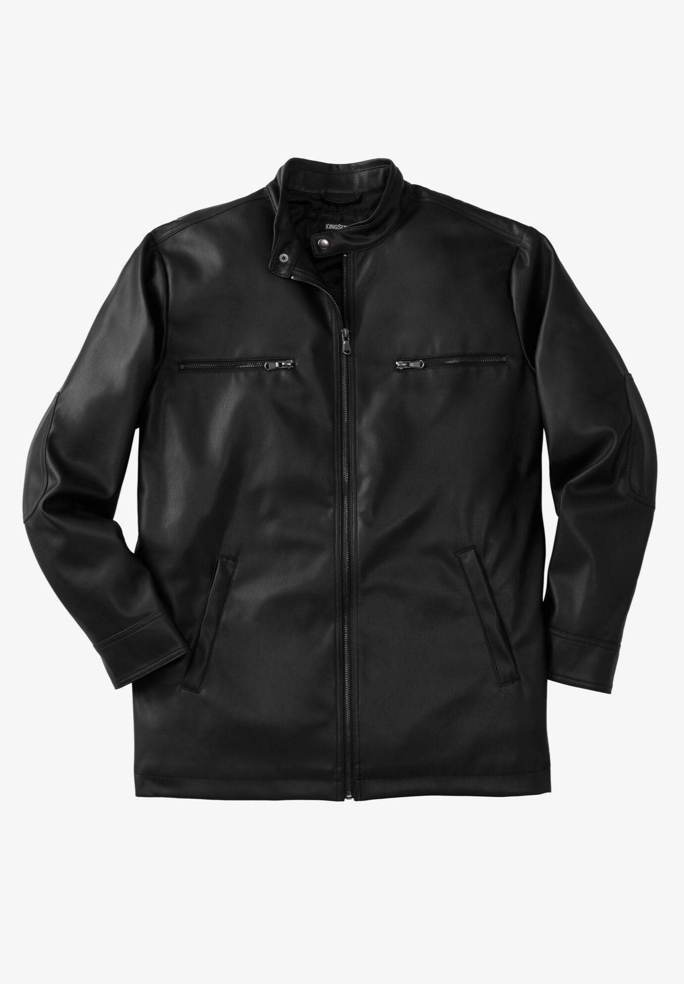 Faux Leather Moto Jacket, , alternate image number 2