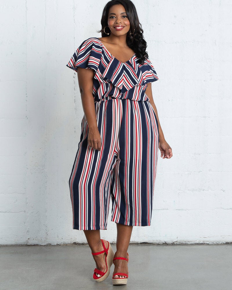 Avery Cropped Jumpsuit, Vintage Stripes, hi-res image number 0