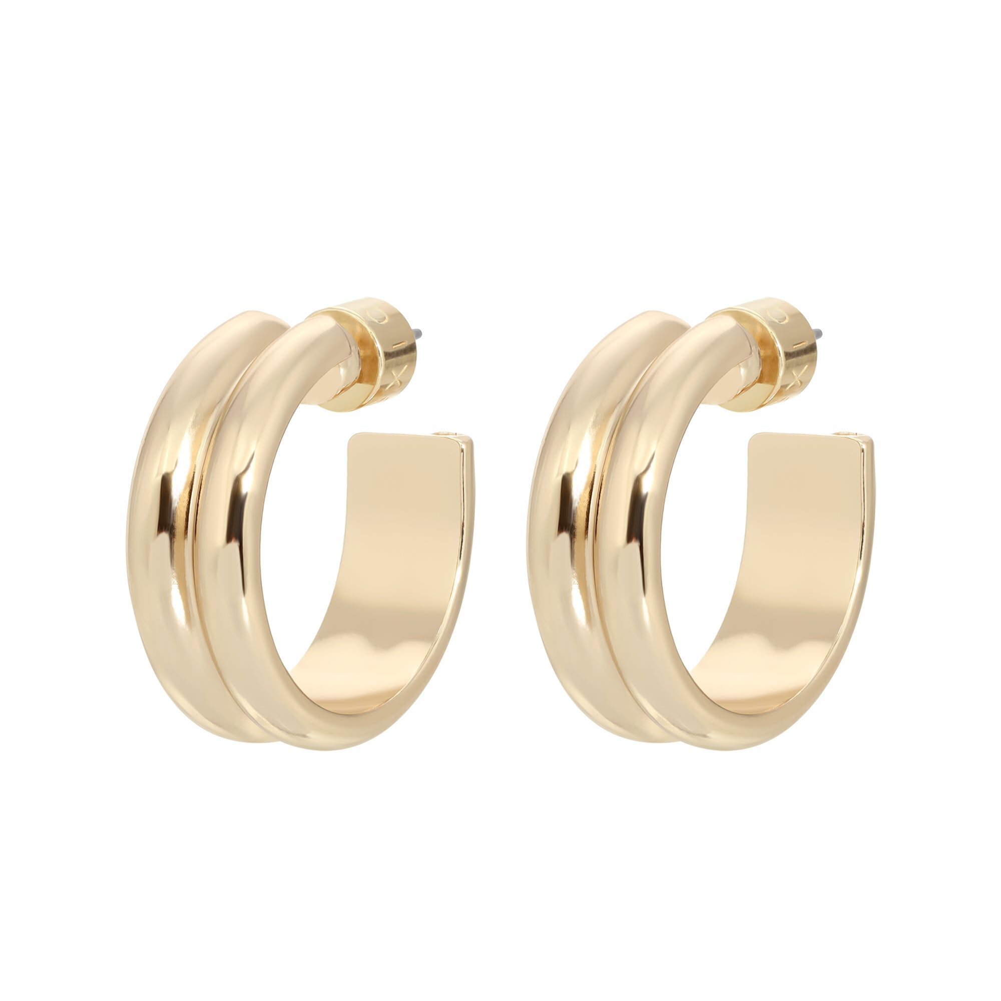 Double Domed Hoops Gold, Gold / Gold, hi-res image number 0