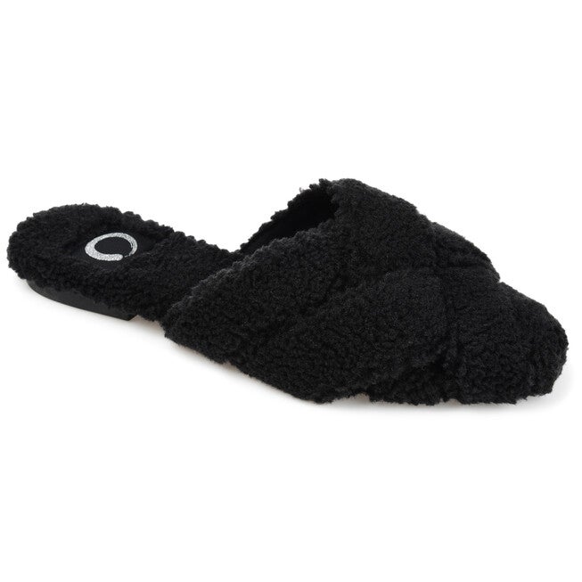 Women's Faux Fur Sereena Slipper, Black, hi-res image number 0