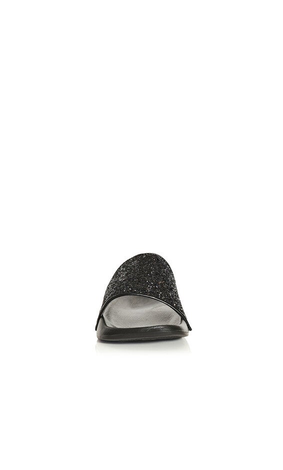 WIDE FIT Sally Sparkle Slide - black, , alternate image number null