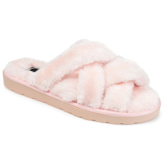 Women's Faux Fur Quiet Slipper, Pink, hi-res image number 0