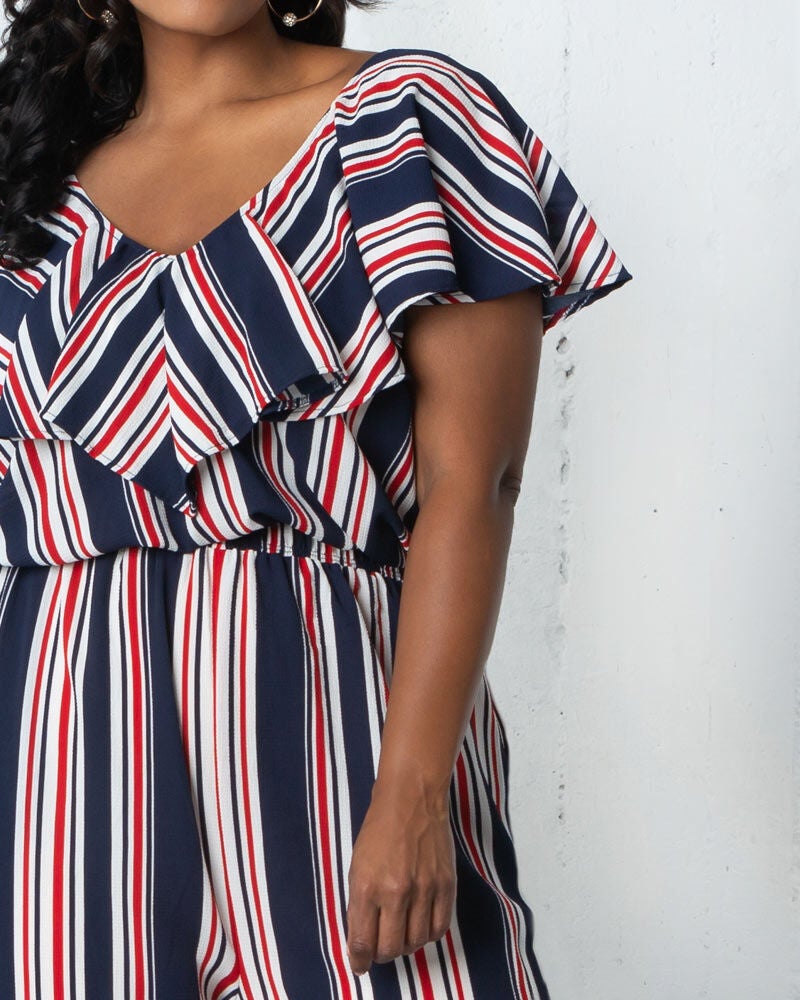 Avery Cropped Jumpsuit, Vintage Stripes, alternate image number 1