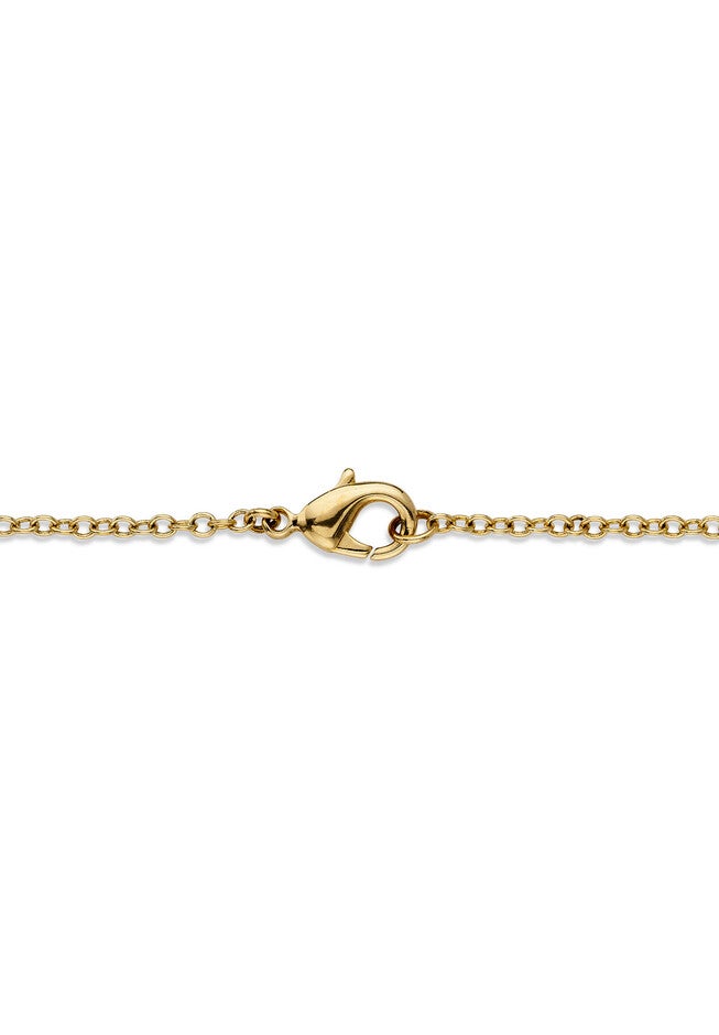 Diamond Accent Pave-Style 18K Gold-Plated Heart Pendant Necklace 18 inches, , on-hover image number null