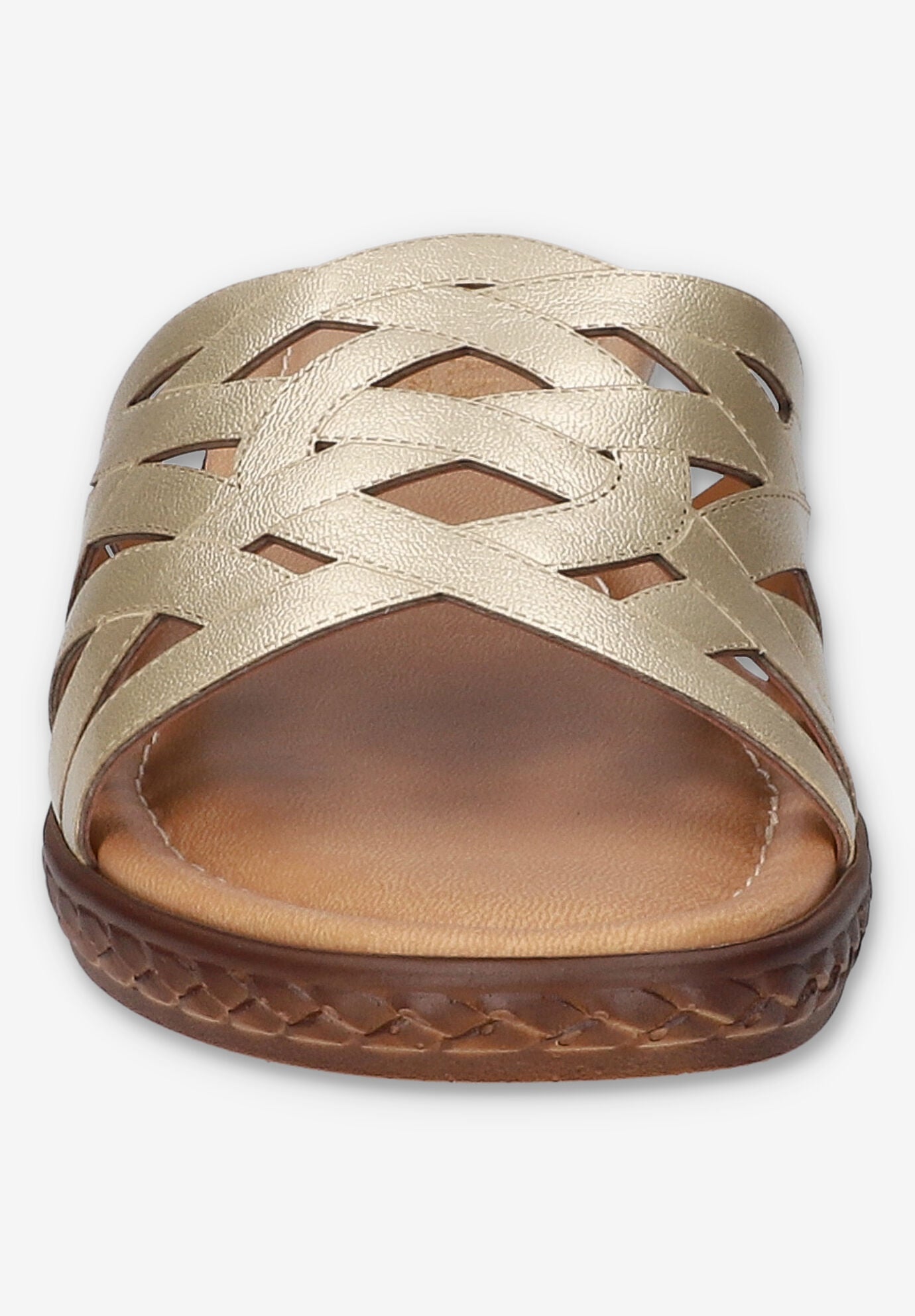 Edda Wedge Sandal, CHAMPAGNE, on-hover image number 1