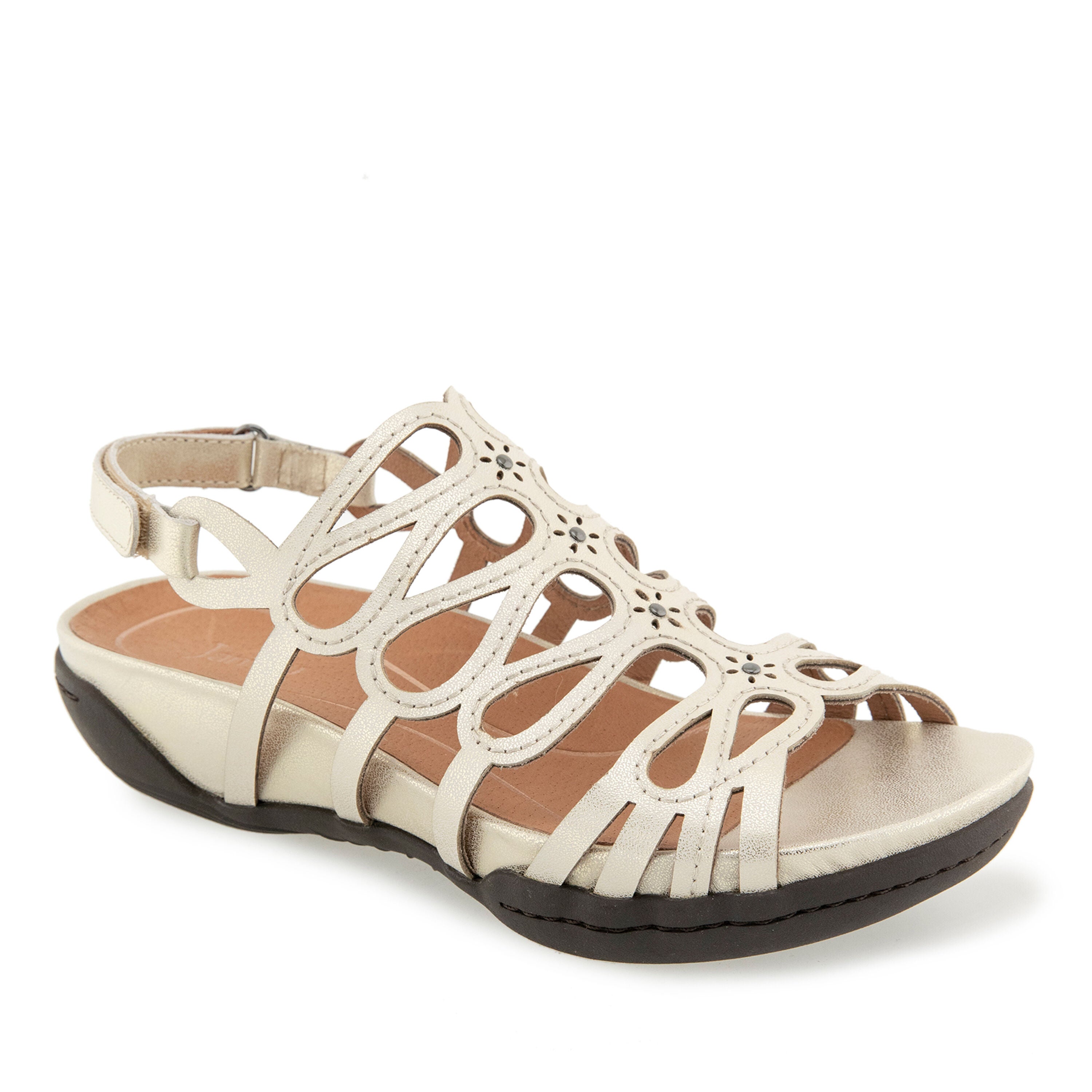 Miriam Casual Flat Sandal, BRUSHED GOLD, hi-res image number 0
