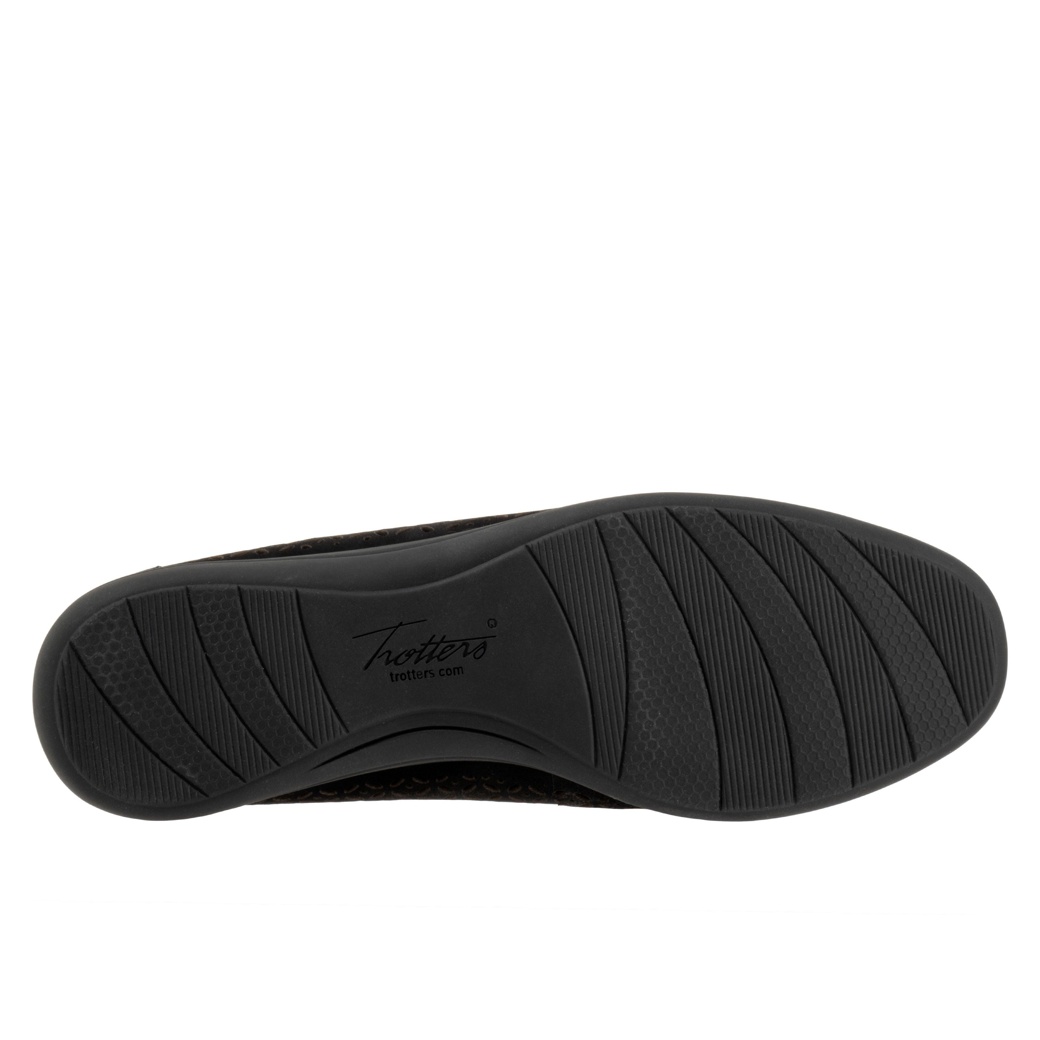 Delmara Flat, BLACK NUBUCK PERF, alternate image number 2
