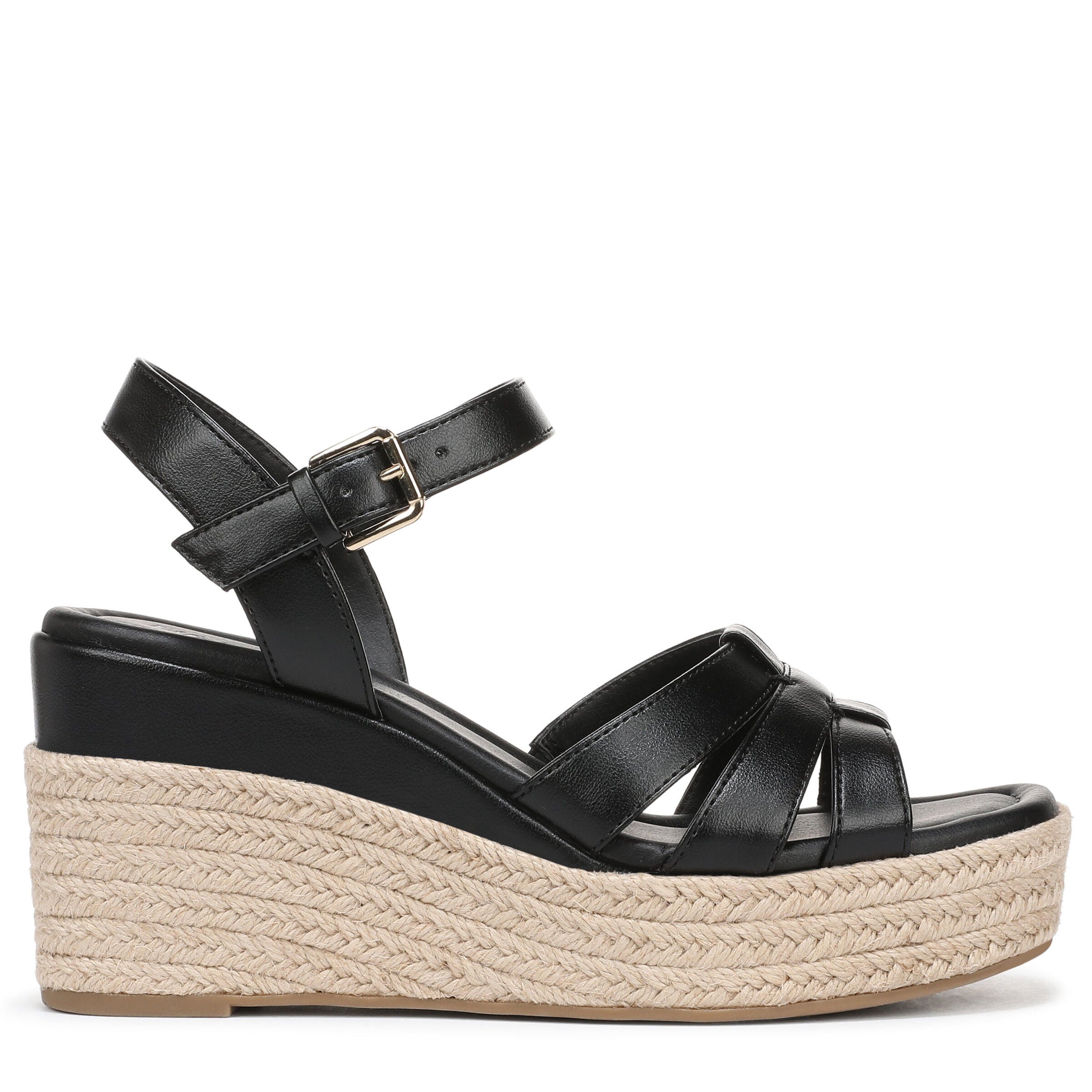 Havana Espadrille Wedge Sandal, BLACK, alternate image number 3