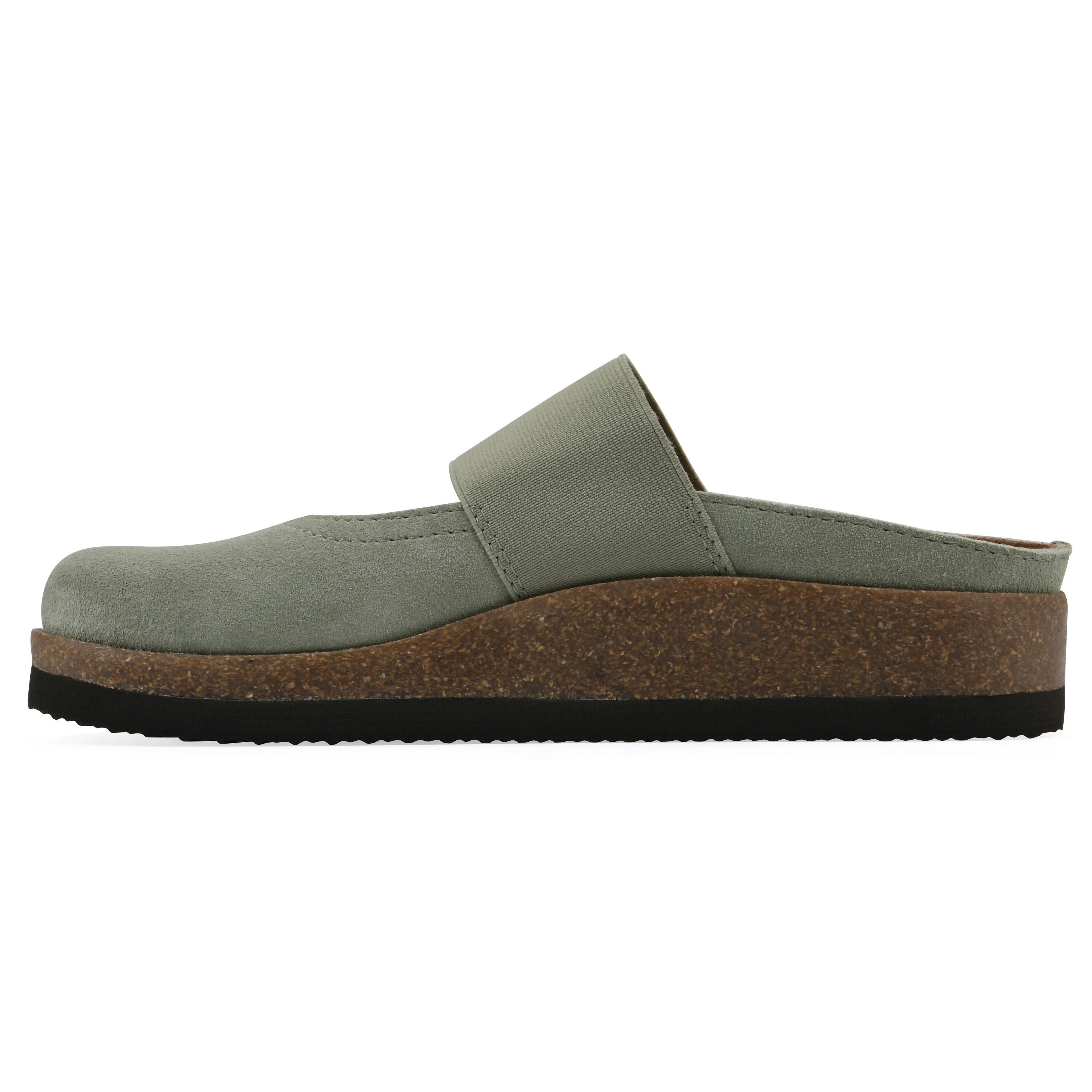 Bassi Mary Jane Footbeds Clog, SAGE GREEN SUEDE, alternate image number 3