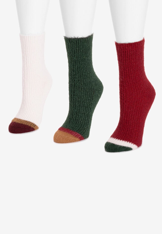 3 Pair Pack Sparkle Socks, , alternate image number null