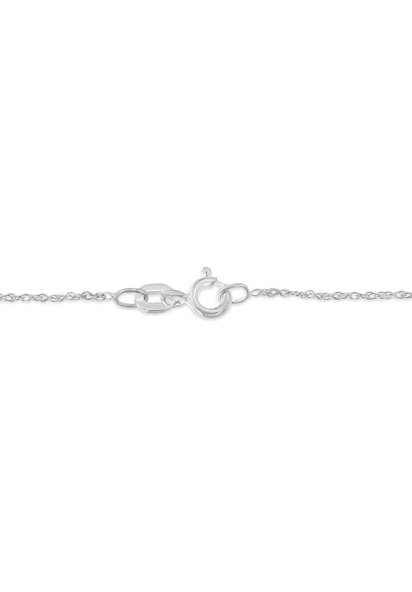 Silver Diamond Infinity And Square Accent Pendant Necklace, , alternate image number 2