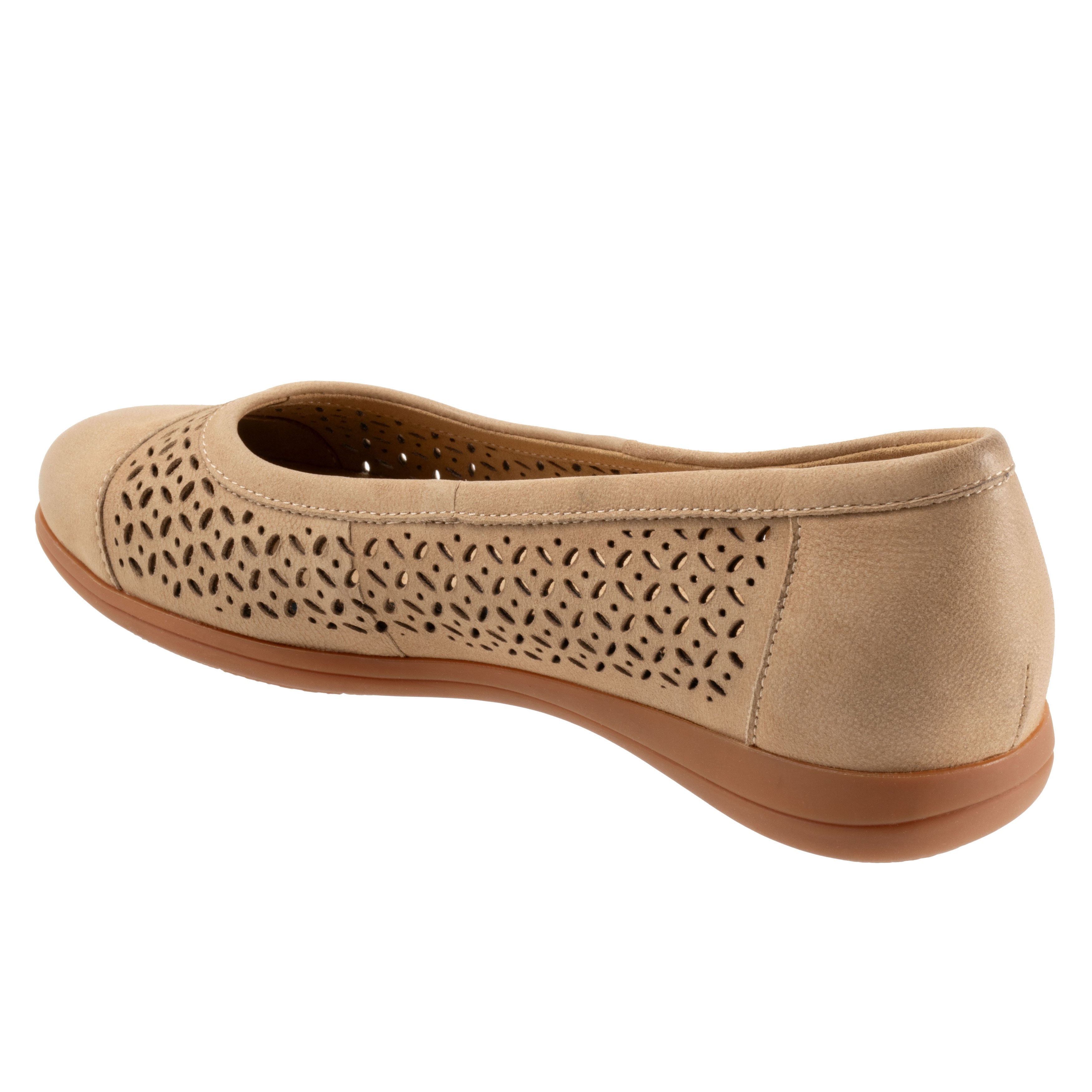 Delmara Flat, BEIGE NUBUCK PERF, on-hover image number 1