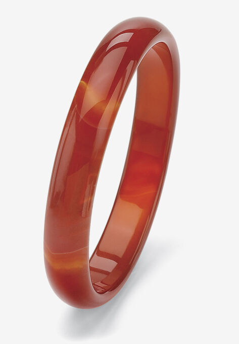 Genuine Red Agate Bangle Bracelet (13Mm), 8.5 Inches Jewelry, AGATE, hi-res image number null