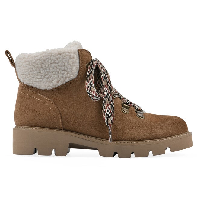 Gloving Faux Fur Hiker Bootie, CHESTNUT SUEDE, alternate image number null