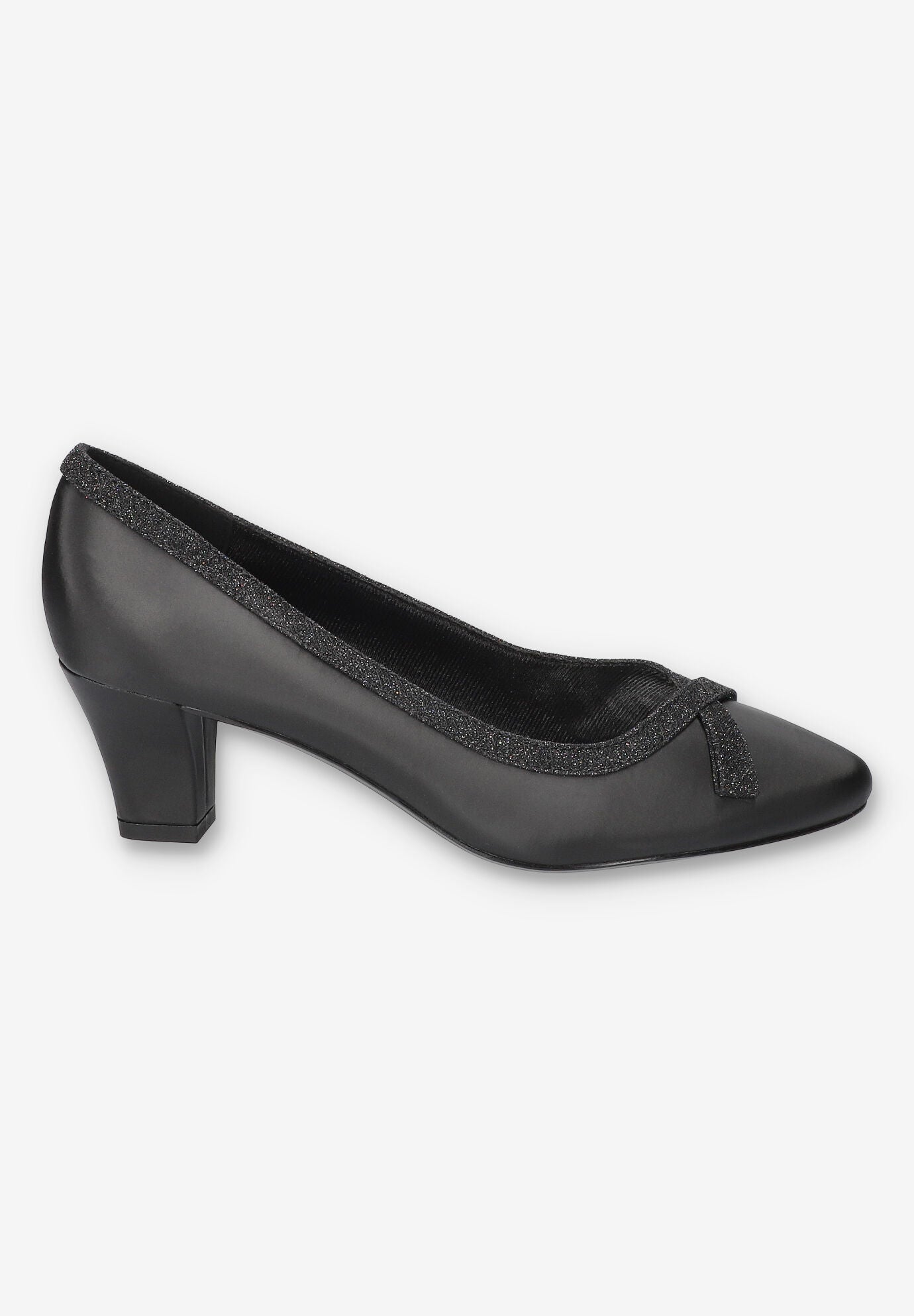 Kata Pump, BLACK SATIN, alternate image number 2