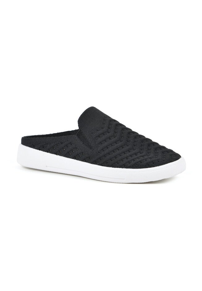 Unique Backless Sneaker, BLACK FABRIC, hi-res image number null