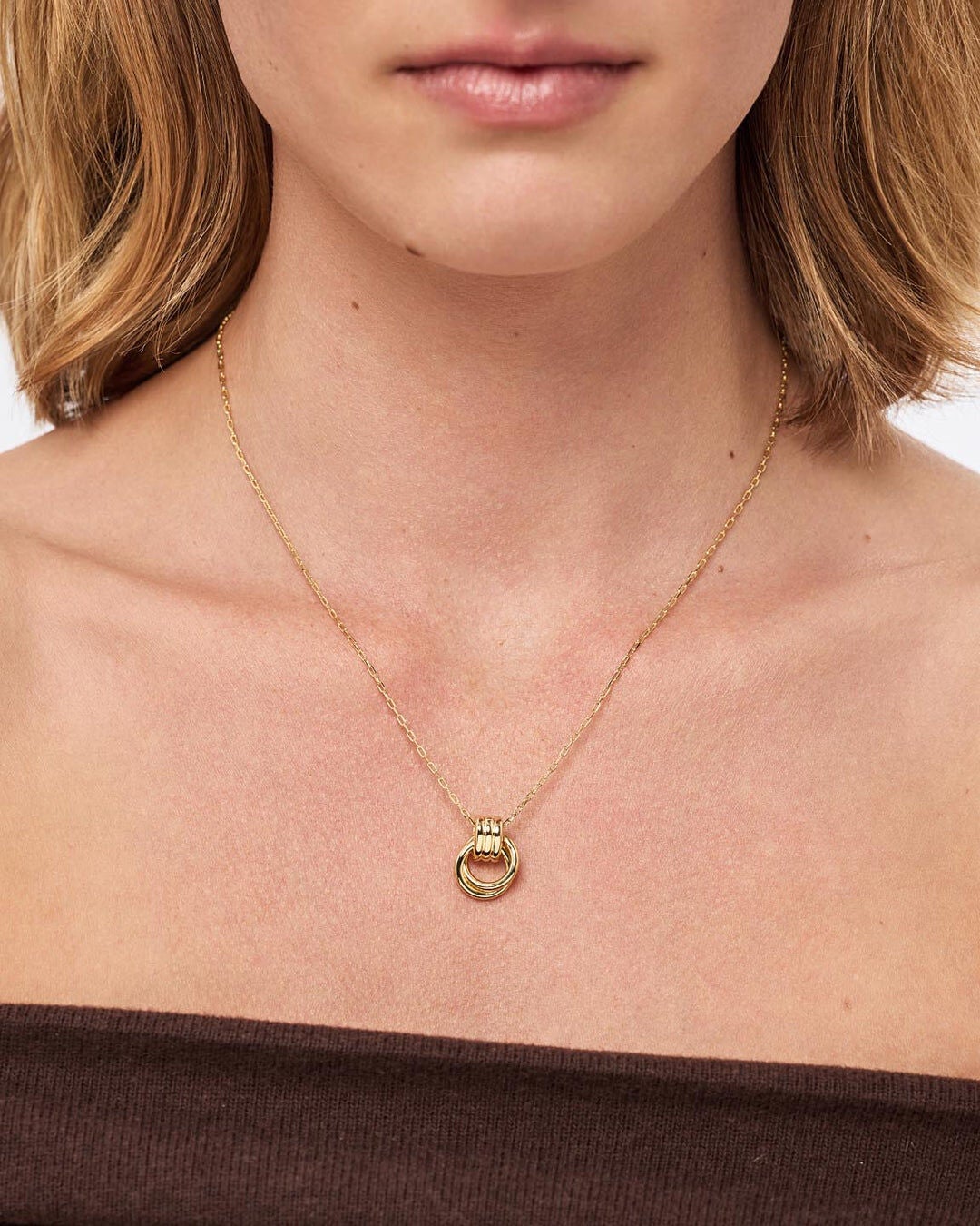 Palmer Gold Statement Necklace, GOLD, alternate image number 3