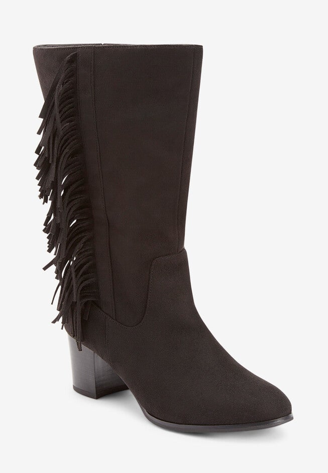 The Hana Wide Calf Boot, BLACK, hi-res image number null